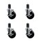 Service Caster 4'' SS Soft Rubber Swivel 1-5/8'' Expanding Stem Caster Set with Brake, 4PK SCC-SSEX20S414-SRS-TLB-158-4 - alternate 1